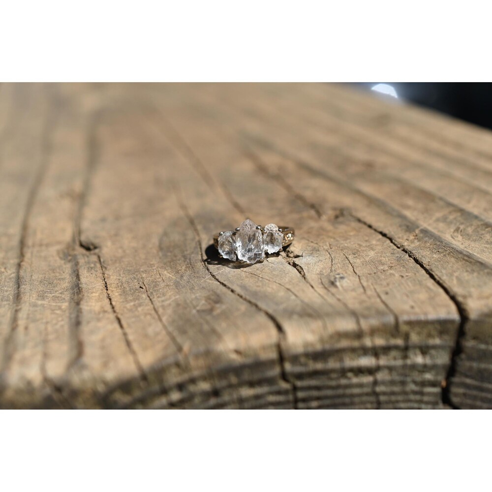 Size 5 Teardrop Lake County Diamond Ring, 14k White Gold, Ethically Sourced